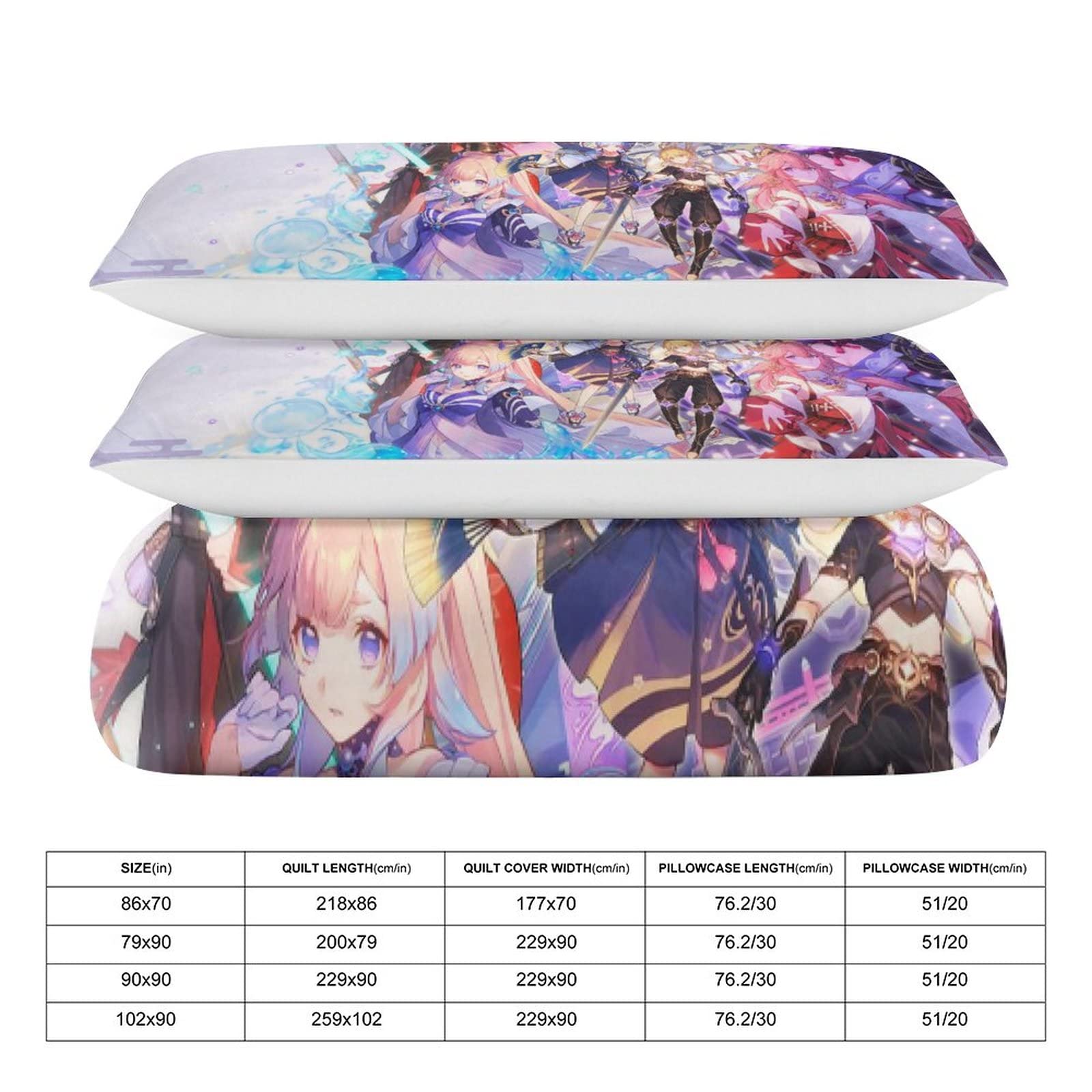 Amazon｜げんしん 原神 布団カバー3点セット シングル シーツ